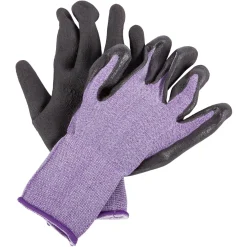 Purple M Ladies PVC-Coated Work Gloves