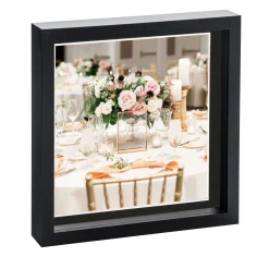 10" x 10" Black 3D Box Photo Frame - with 8" x 8" Mount