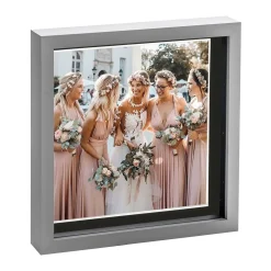 10" x 10" Grey 3D Box Photo Frame - with 8" x 8" Mount