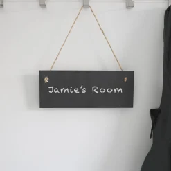 Rectangle Slate Memo Board with Rope - 25cm x 10cm