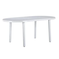 Six-Seater Oval Brava Plastic Garden Dining Table 180cm x 90cm