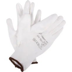 White L Lightweight Painters PU Gripper Gloves