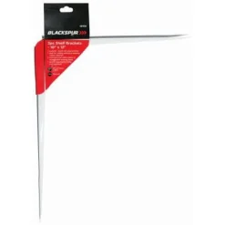 White 250mm x 300mm Metal Shelf Brackets - Pack of 2